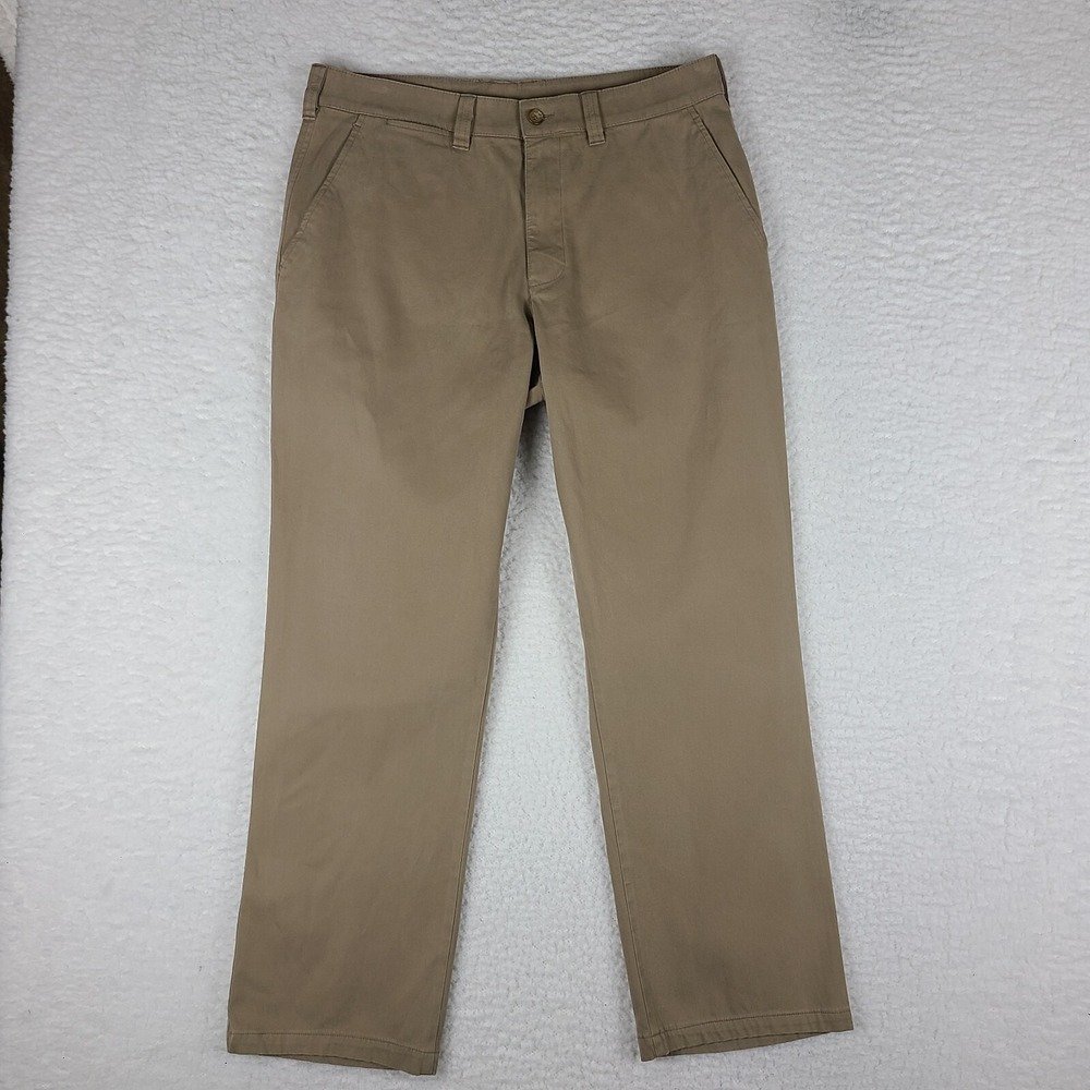 Gardeur Pants Mens 34‎ x 29 Tan Brown Straight Leg Cotton Chino Slacks